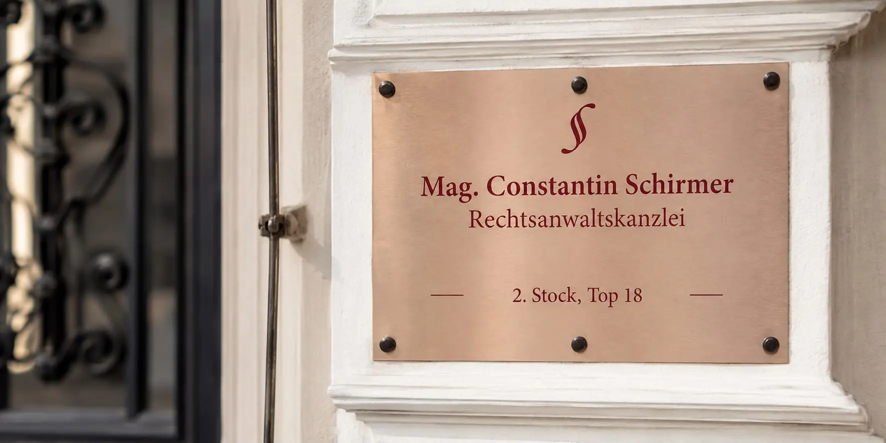 Eingangsbereich in der Billrothstraße von Rechtsanwaltskanzlei Mag. Schirmer Schirmer in Wien